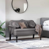 Fotel Chesterfield Szary 120,5 x 65 x 75 cm Skóra ekologiczna