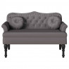 Fotel Chesterfield Szary 120,5 x 65 x 75 cm Skóra ekologiczna