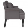 Fotel Chesterfield Szary 120,5 x 65 x 75 cm Skóra ekologiczna