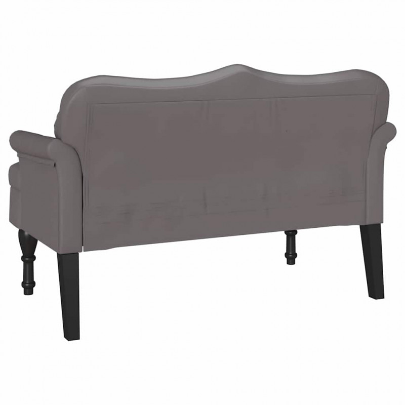 Fotel Chesterfield Szary 120,5 x 65 x 75 cm Skóra ekologiczna