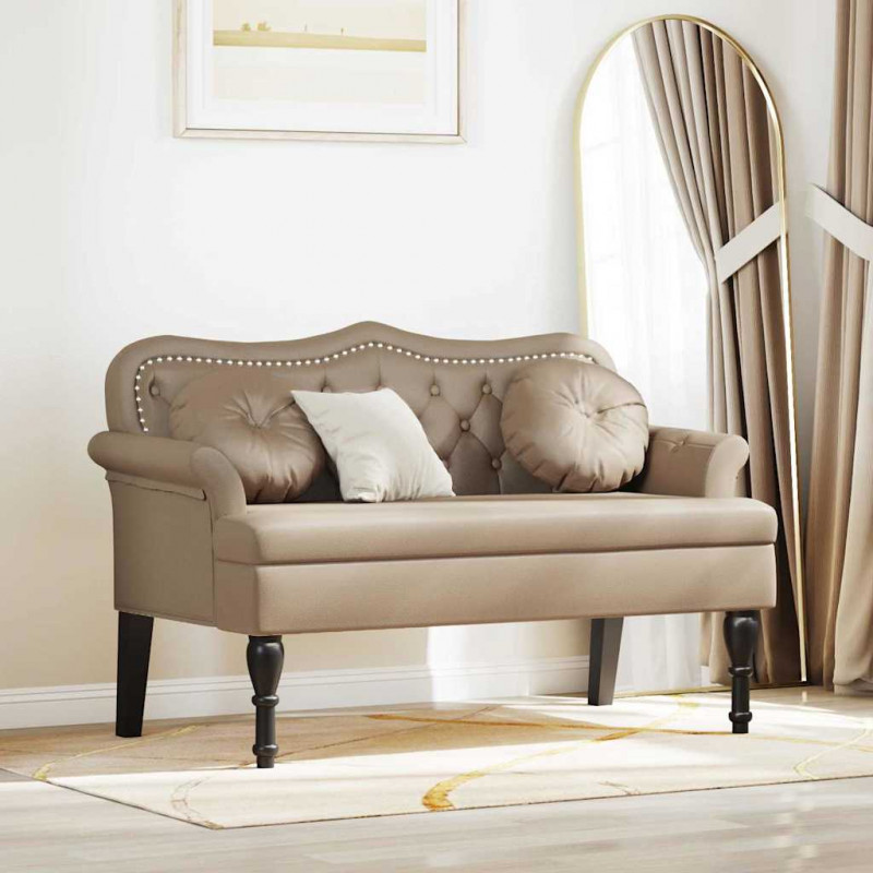 Fotel Chesterfield z poduszką Cappuccino 120,5 x 65 x 75 cm