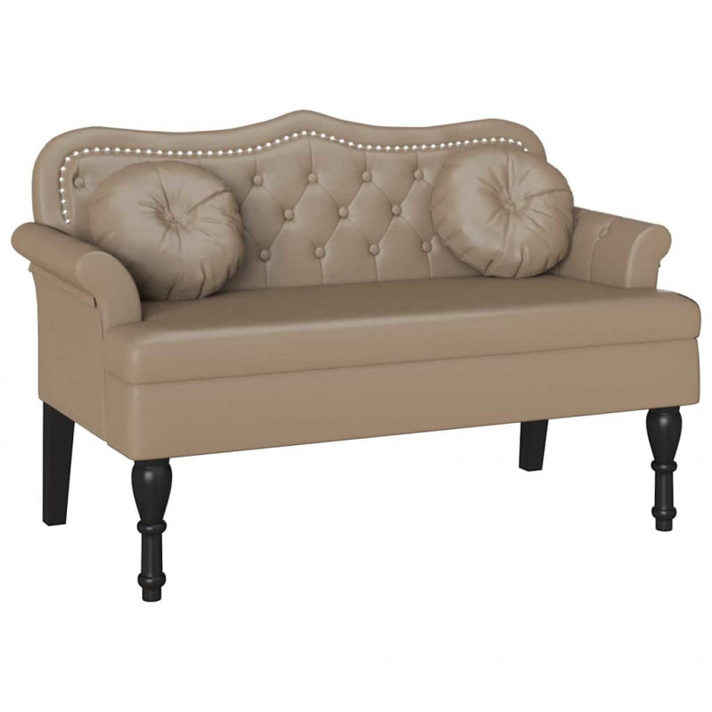 Fotel Chesterfield z poduszką Cappuccino 120,5 x 65 x 75 cm