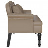 Fotel Chesterfield z poduszką Cappuccino 120,5 x 65 x 75 cm