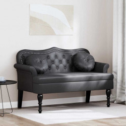 Fotel Chesterfield Czarny 120,5 x 65 x 75 cm Skóra ekologiczna