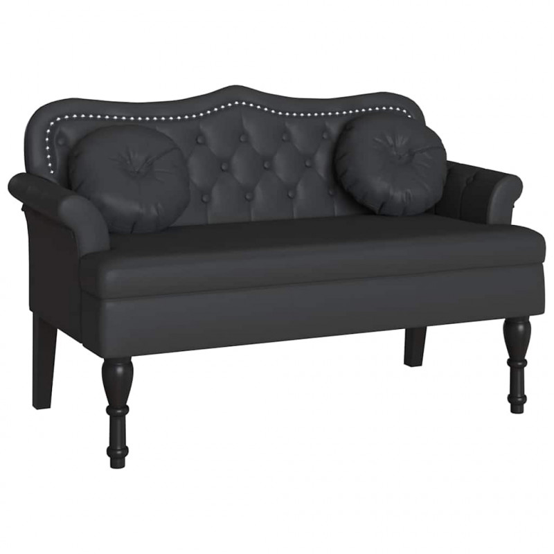 Fotel Chesterfield Czarny 120,5 x 65 x 75 cm Skóra ekologiczna