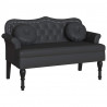Fotel Chesterfield Czarny 120,5 x 65 x 75 cm Skóra ekologiczna