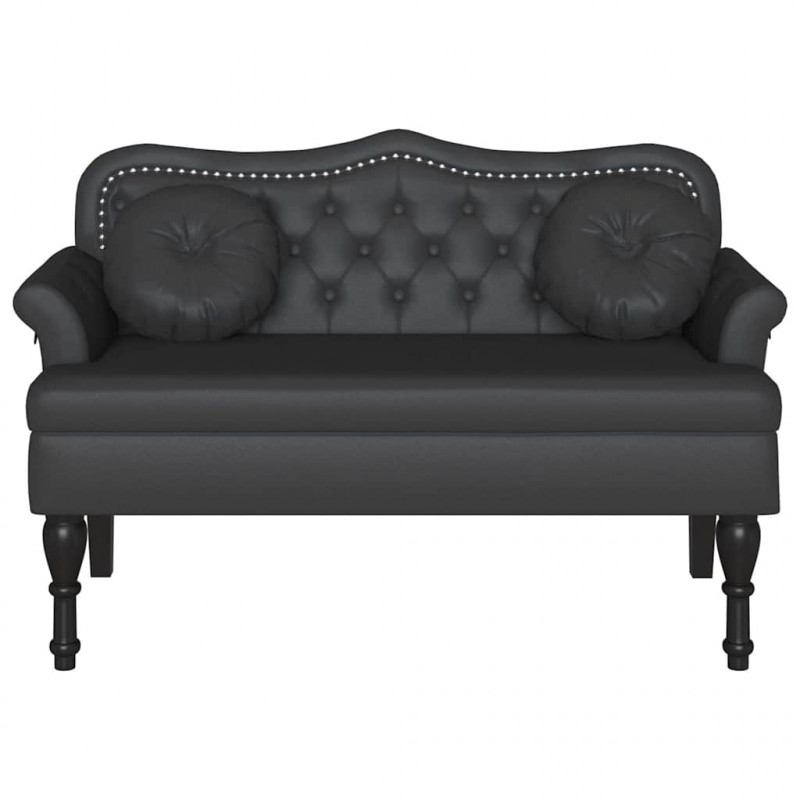 Fotel Chesterfield Czarny 120,5 x 65 x 75 cm Skóra ekologiczna