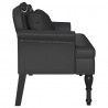 Fotel Chesterfield Czarny 120,5 x 65 x 75 cm Skóra ekologiczna