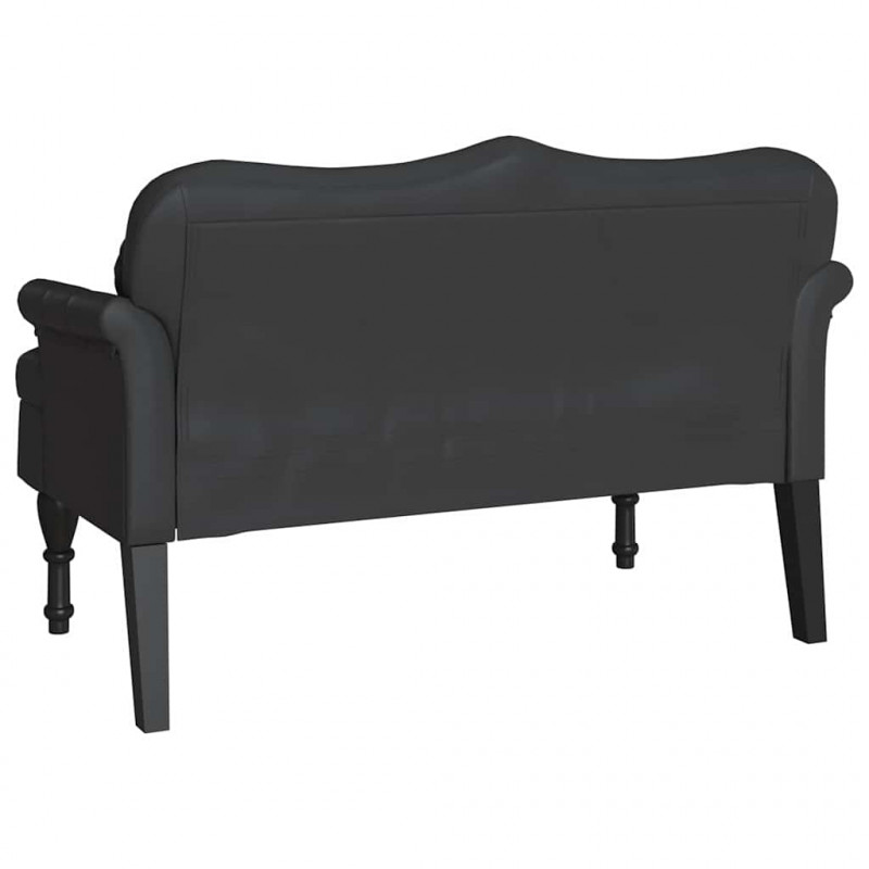 Fotel Chesterfield Czarny 120,5 x 65 x 75 cm Skóra ekologiczna