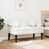 Fotel Chesterfield Biały 120,5 x 65 x 75 cm Skóra ekologiczna