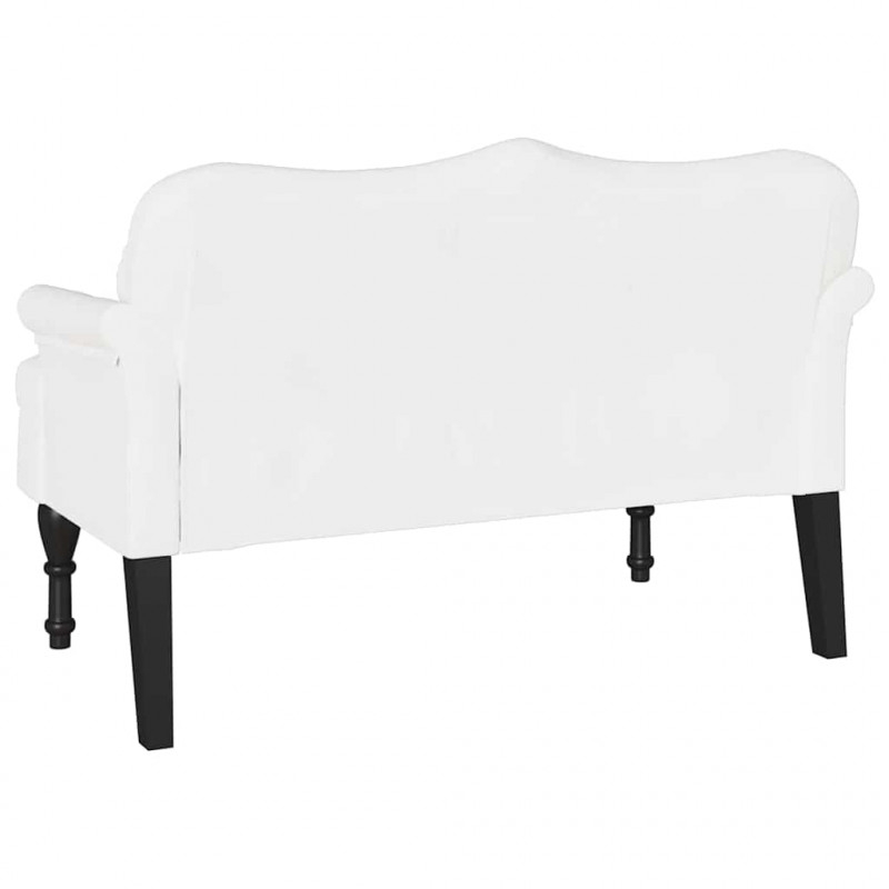 Fotel Chesterfield Biały 120,5 x 65 x 75 cm Skóra ekologiczna