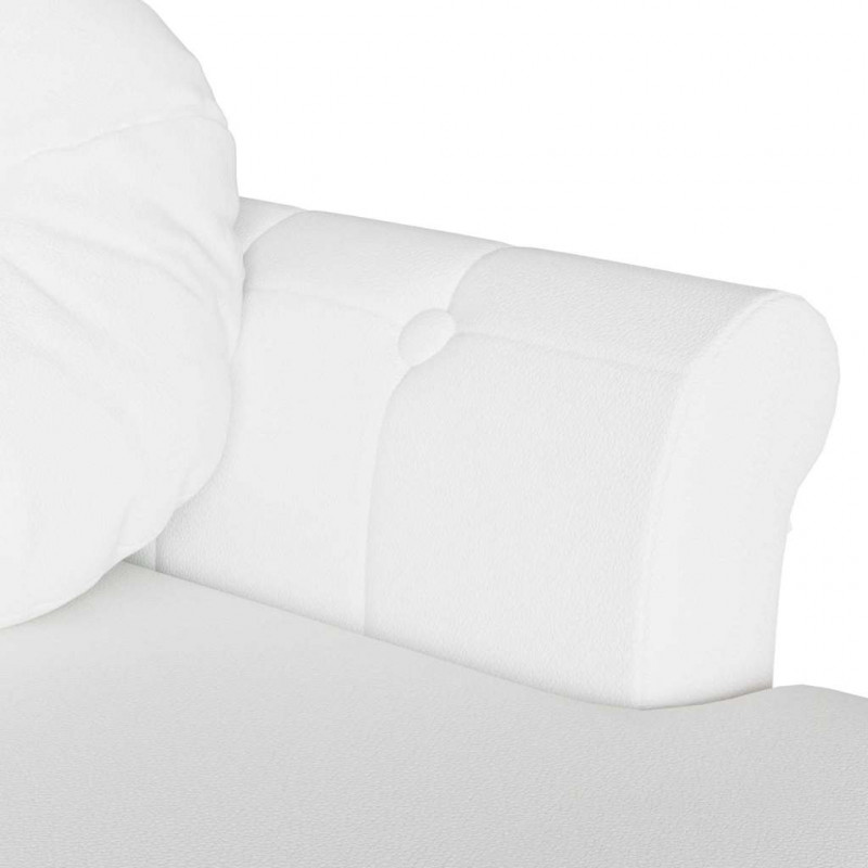 Fotel Chesterfield Biały 120,5 x 65 x 75 cm Skóra ekologiczna