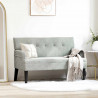 Fotel Chesterfield Jasnoszary 112 x 65,5 x 75 cm Aksamit