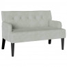 Fotel Chesterfield Jasnoszary 112 x 65,5 x 75 cm Aksamit