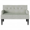 Fotel Chesterfield Jasnoszary 112 x 65,5 x 75 cm Aksamit