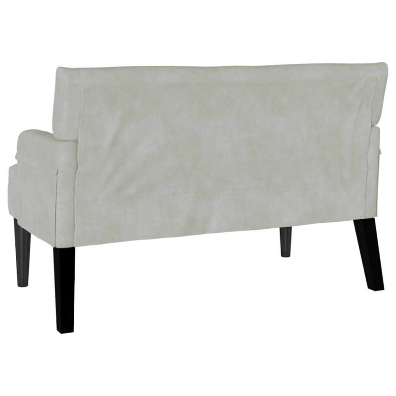 Fotel Chesterfield Jasnoszary 112 x 65,5 x 75 cm Aksamit