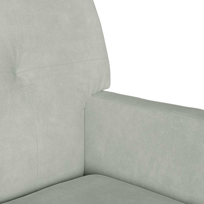 Fotel Chesterfield Jasnoszary 112 x 65,5 x 75 cm Aksamit