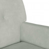 Fotel Chesterfield Jasnoszary 112 x 65,5 x 75 cm Aksamit