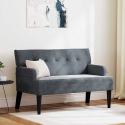 Fotel Chesterfield Ciemnoszary 112 x 65,5 x 75 cm Aksamit