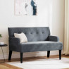 Fotel Chesterfield Ciemnoszary 112 x 65,5 x 75 cm Aksamit