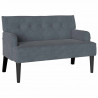 Fotel Chesterfield Ciemnoszary 112 x 65,5 x 75 cm Aksamit