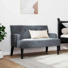 Fotel Chesterfield Ciemnoszary 112 x 65,5 x 75 cm Aksamit