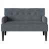 Fotel Chesterfield Ciemnoszary 112 x 65,5 x 75 cm Aksamit