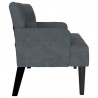 Fotel Chesterfield Ciemnoszary 112 x 65,5 x 75 cm Aksamit