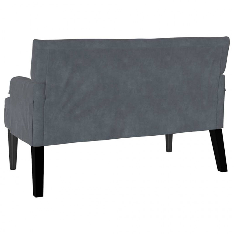 Fotel Chesterfield Ciemnoszary 112 x 65,5 x 75 cm Aksamit