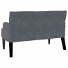Fotel Chesterfield Ciemnoszary 112 x 65,5 x 75 cm Aksamit