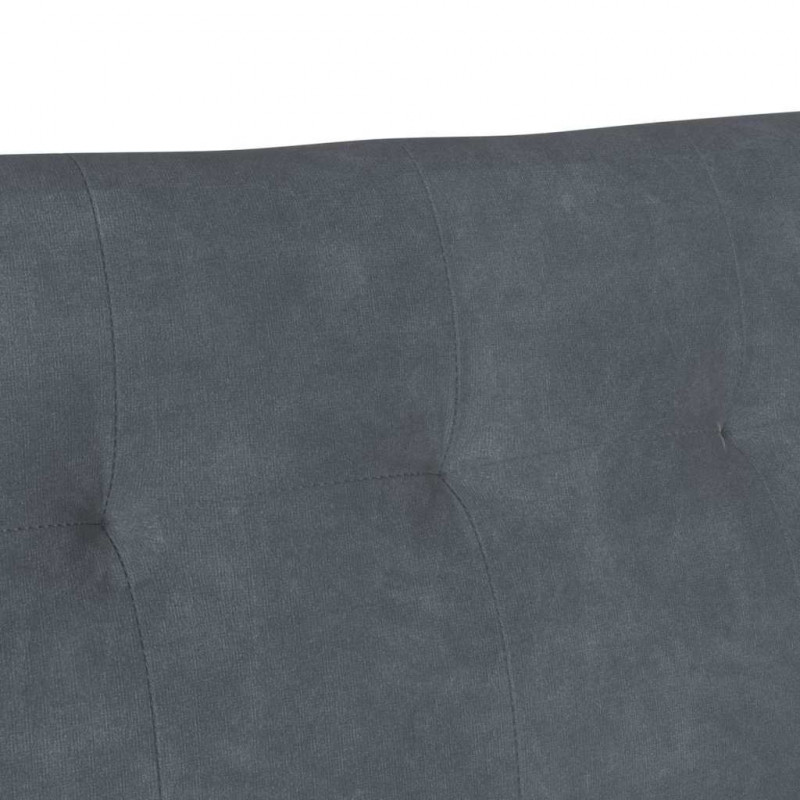 Fotel Chesterfield Ciemnoszary 112 x 65,5 x 75 cm Aksamit