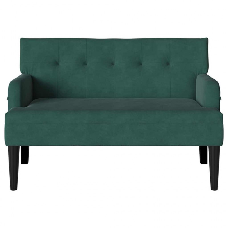 Fotel Chesterfield Ciemna zieleń 112 x 65,5 x 75 cm Aksamit