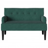 Fotel Chesterfield Ciemna zieleń 112 x 65,5 x 75 cm Aksamit