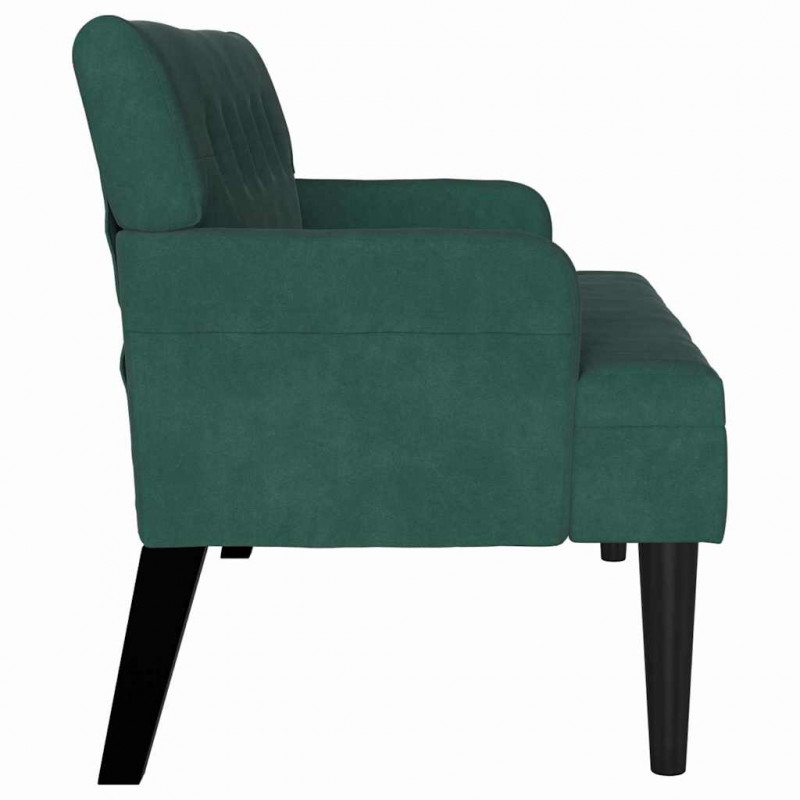 Fotel Chesterfield Ciemna zieleń 112 x 65,5 x 75 cm Aksamit