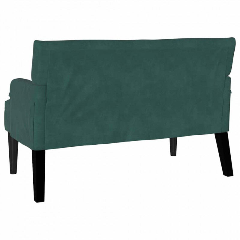 Fotel Chesterfield Ciemna zieleń 112 x 65,5 x 75 cm Aksamit