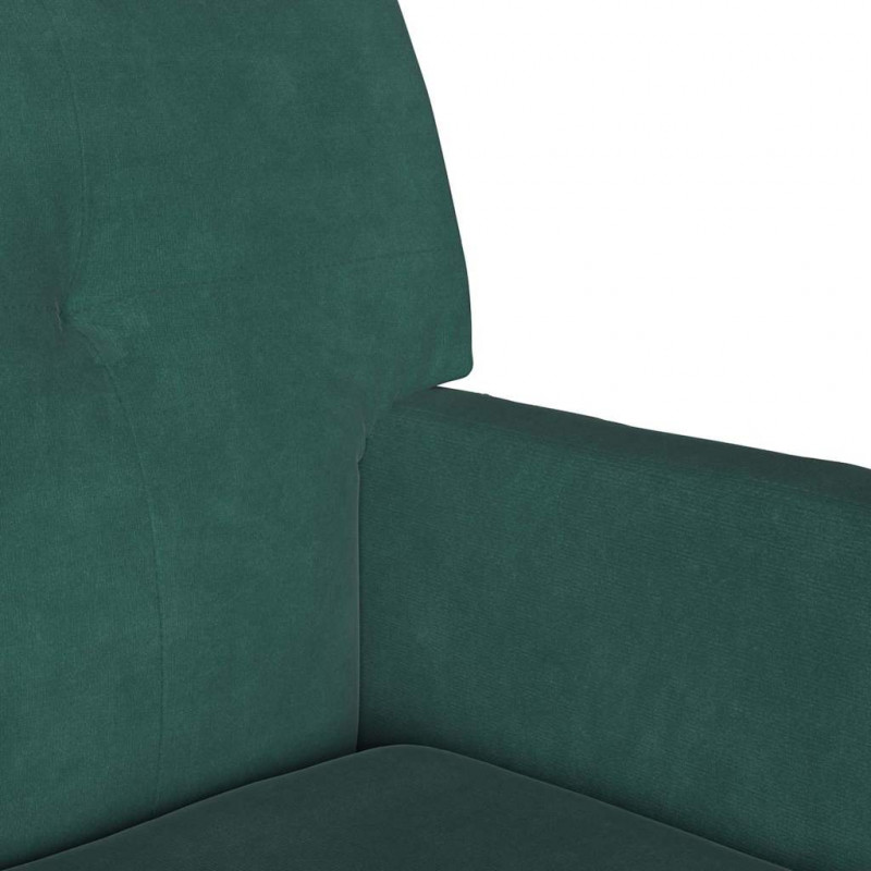 Fotel Chesterfield Ciemna zieleń 112 x 65,5 x 75 cm Aksamit
