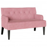 Fotel Chesterfield Różowy 112 x 65,5 x 75 cm Aksamit