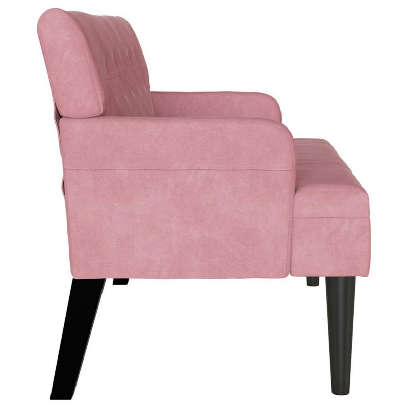 Fotel Chesterfield Różowy 112 x 65,5 x 75 cm Aksamit