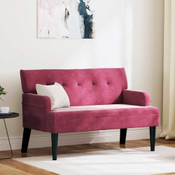 Fotel Chesterfield Czerwone wino 112 x 65,5 x 75 cm Aksamit
