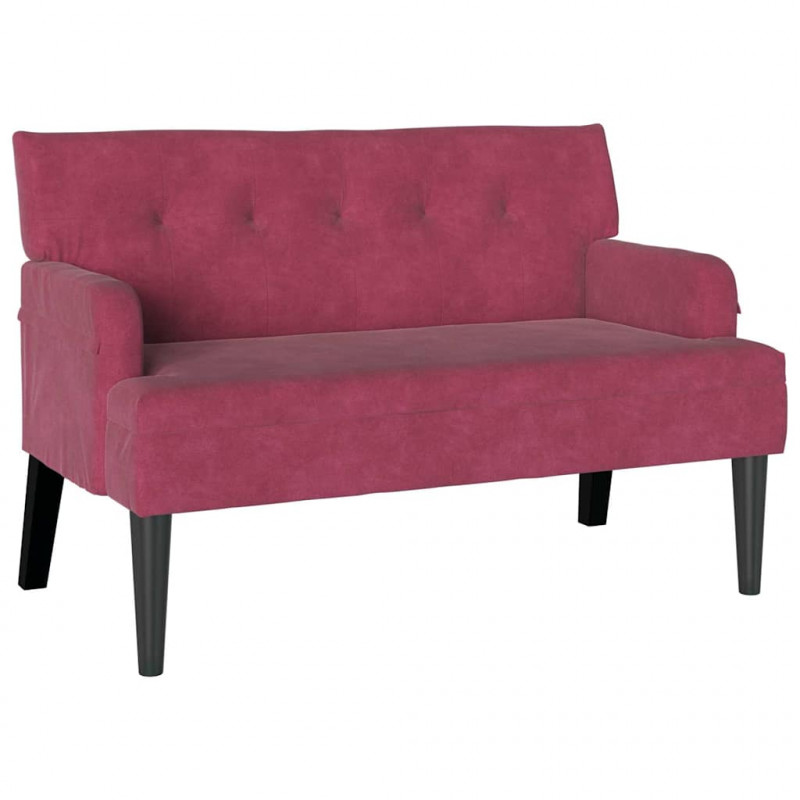 Fotel Chesterfield Czerwone wino 112 x 65,5 x 75 cm Aksamit