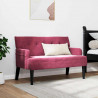 Fotel Chesterfield Czerwone wino 112 x 65,5 x 75 cm Aksamit