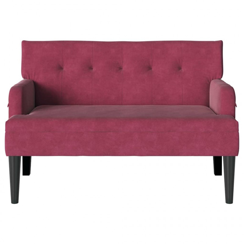 Fotel Chesterfield Czerwone wino 112 x 65,5 x 75 cm Aksamit