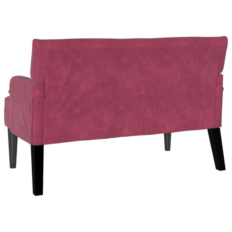 Fotel Chesterfield Czerwone wino 112 x 65,5 x 75 cm Aksamit
