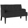 Fotel Chesterfield Czarny 112 x 65,5 x 75 cm Aksamit