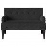 Fotel Chesterfield Czarny 112 x 65,5 x 75 cm Aksamit
