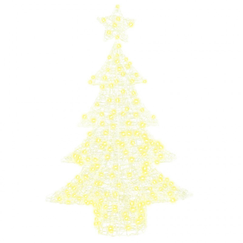 Choinka z 100 diodami LED Ciepła biel 120 cm Akryl