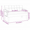 Fotel Chesterfield Czarny 112 x 65,5 x 75 cm Aksamit