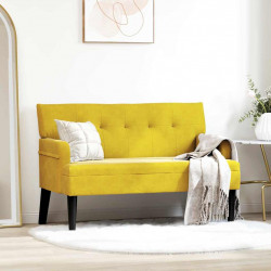 Fotel Chesterfield Żółty 112 x 65,5 x 75 cm Aksamit