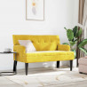 Fotel Chesterfield Żółty 112 x 65,5 x 75 cm Aksamit