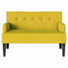 Fotel Chesterfield Żółty 112 x 65,5 x 75 cm Aksamit